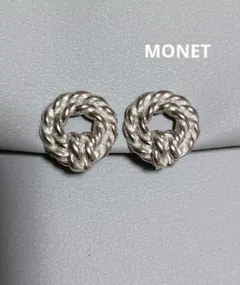 o29 MONET シルバー ツイストロープ リングイヤリング