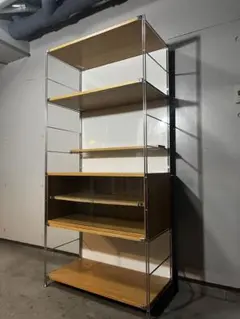 美品★無印 ステンレスユニットシェルフ・オーク材・カップボードセット