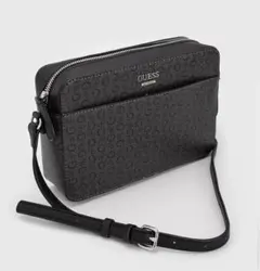 GUESS ブラック ショルダーバッグ