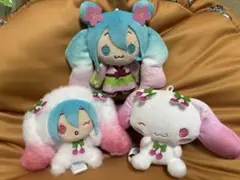 初音ミク×シナモロール 桜Ver. マスコット 3種