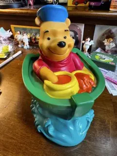 くまのプーさん 魚とボート 船 釣り Pooh＆Friend 陶器制 フィギュア
