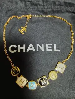 【非売品】CHANELノベルティロゴネックレス★アンティーク ゴールド