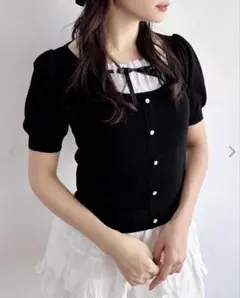 INGNIイングレイヤード風半袖ニット