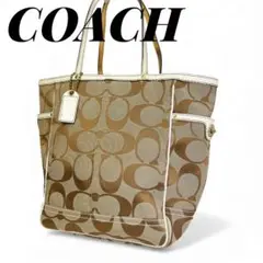 COACH コーチ シグネチャー キャンバス 大容量 トートバッグ A4可