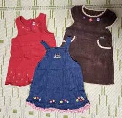 ミキハウス　MIKI HOUSE ジャンバースカート ワンピース90cm 女の子