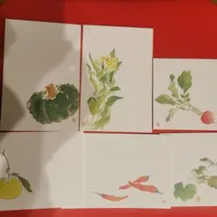 水彩画ポストカードセット 6枚