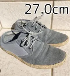 SCHLUSSEL メッシュ切替キャンバスシューズ グレー　27.0cmのサムネイル