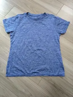 クルーネックTシャツ 青　レディースM