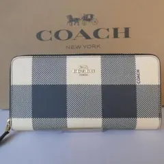 新品 コーチ COACH 長財布アコーディオン ラウンドファスナー F25966