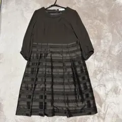 アリスバーリー　膝丈ワンピース　ブラウン　リボン付き　東京スタイル