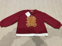 クマのフワフワ刺繍トレーナー 95cm