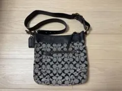 COACH ショルダーバッグ シグネチャー グレー/ブラック