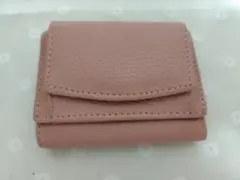 コンパクト三つ折り財布 ピンク