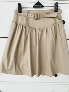 バーバリーブルーレーベル ベルト付フレアスカート38
