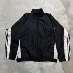 90s adidas ナイロンジャケット 薄手 古着 00s Y2K 黒