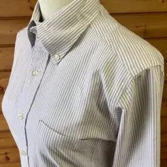 THOM BROWNE ストライプ ボタンダウン シャツ　サイズ0