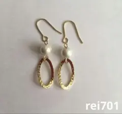 No.554 シンプル　コットンパール　ピアス　イヤリング