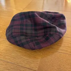 ハンチング帽　キャスケット チェック柄 帽子 ベレー帽