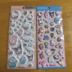 サンリオ　Sanrio　ぷっくりシール　サンリオキャラクターズ　2枚セット