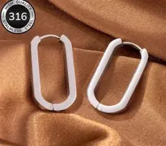 234シルバーヴィンテージ フープピアス 人気　韓国 ハードウェア 高級感