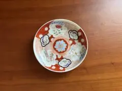 古伊万里　赤絵　印判　小皿　取り皿（色絵印判手）