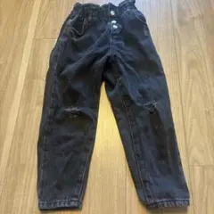 ZARA ブラックデニム　ダメージタイプ　110センチ