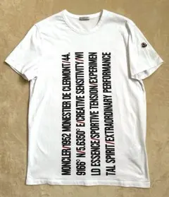 極美品〕モンクレール Tシャツ ロゴプリント L 白 国内正規品 5S2 