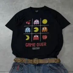 公式 パックマン PAC-MAN 三目並べ Tシャツ XL 黒 レトロゲームのサムネイル