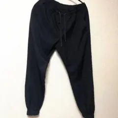 限定売り切り価格GUジーユー　完売　ジョガーパンツ　ネイビー　ピンストライプ紺色