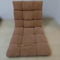 ベージュ クッション付き座椅子 コーデュロイ風