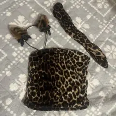 ヒョウ柄アニマル耳とコスプレアクセサリー