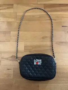 LOVE BOAT ブラック ショルダーバッグ