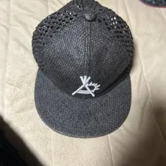 黒メッシュキャップ 刺繍ロゴ付き