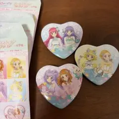 【アイカツ✕プリパラ】ハート缶バッジ　大空あかり&真中らぁら　他　3点セット