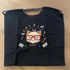 D.KELLY 刺繍トートバッグ DJ猫モチーフ