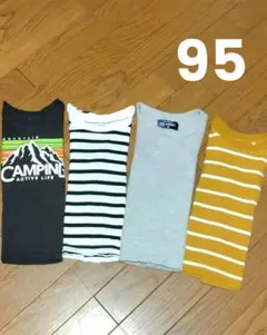 キャンプデザイン長袖Tシャツ4枚セット