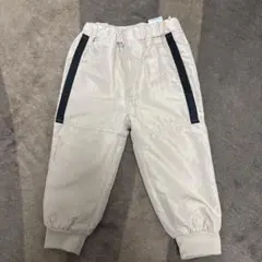 ベージュ サイドストライプ パンツ 90
