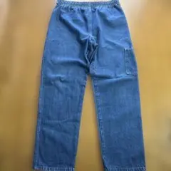 デニムブルー ワークパンツ ゴムウエスト　made in USA
