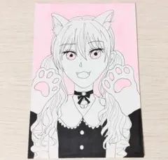 猫の日　イラスト　手描き　オリジナル