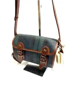 ポロ　ラルフローレン　緑のストライプ ショルダーバッグ　チャーム　ロゴ