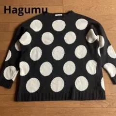 hagumu ハグムセータードット柄長袖フリーサイズ