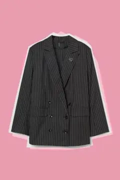 H&M BLACKPINKストライプ ダブルブレスト テーラードジャケット