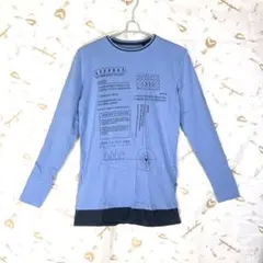 BAUHAUS ギミック英字プリント レイヤード風ロングスリーブTシャツのサムネイル