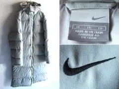 00sビンテージ NIKE ナイキ スウォッシュロゴ刺繍 ダウンコート XL