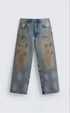 新品　ZARA ヴィンテージ加工バギーフィットジーンズ EU38　アクネ風のサムネイル