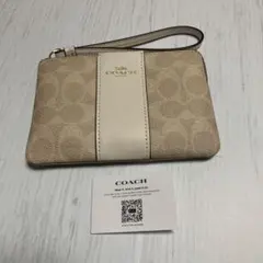COACH コーチ ポーチ ホワイト ベージュ