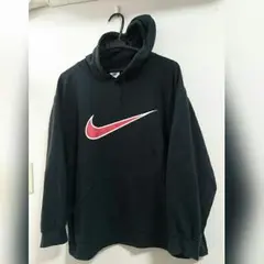 90's NIKE/ナイキ/プルオーバーパーカー/ブラック/表記Lサイズ