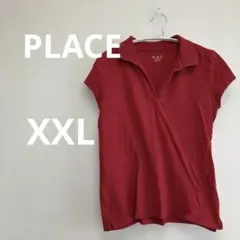 PLACEレッド ポロシャツ 【XXL】