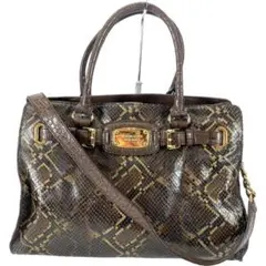 【希少】マイケルコース 2WAYショルダーバッグ バンドバック パイソン柄