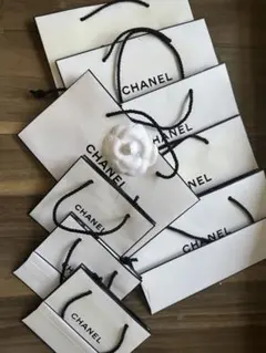 【カメリア付】CHANEL シャネル ショッパー 9枚セット（中6枚・小3枚）